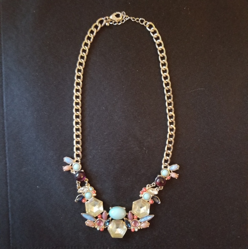 Multi-colored statement necklace